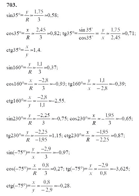 Ответ к задаче № 703 - Ю.Н. Макарычев, гдз по алгебре 9 класс