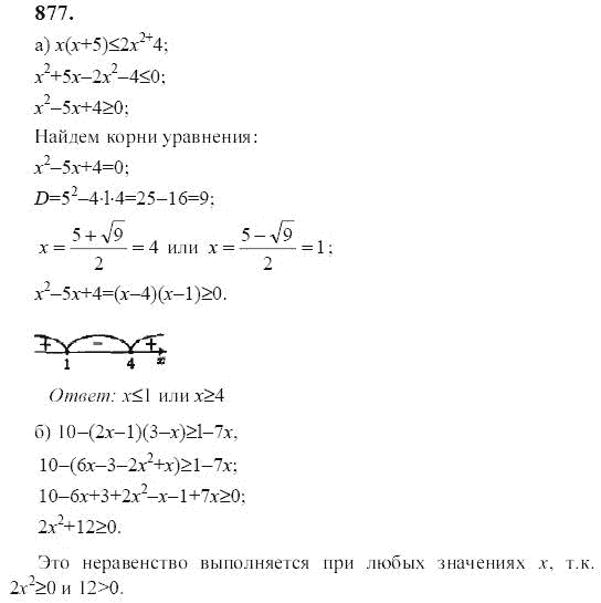Ответ к задаче № 877 - Ю.Н. Макарычев, гдз по алгебре 9 класс