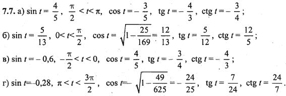 Ответ к задаче № 7.7 - Алгебра и начала анализа Мордкович. Задачник, гдз по алгебре 10 класс