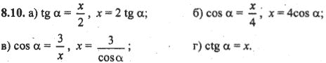 Ответ к задаче № 8.10 - Алгебра и начала анализа Мордкович. Задачник, гдз по алгебре 10 класс