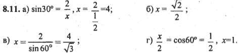 Ответ к задаче № 8.11 - Алгебра и начала анализа Мордкович. Задачник, гдз по алгебре 10 класс