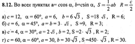 Ответ к задаче № 8.12 - Алгебра и начала анализа Мордкович. Задачник, гдз по алгебре 10 класс