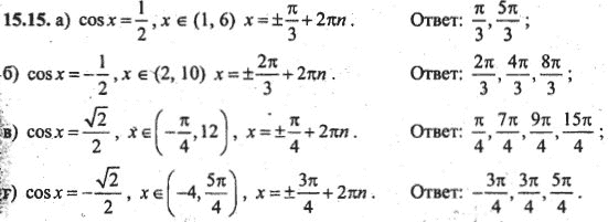 Ответ к задаче № 15.15 - Алгебра и начала анализа Мордкович. Задачник, гдз по алгебре 10 класс