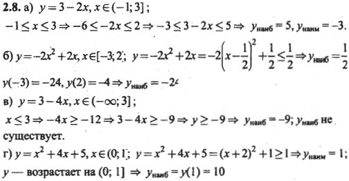 Ответ к задаче № 2.8 - Алгебра и начала анализа Мордкович. Задачник, гдз по алгебре 10 класс