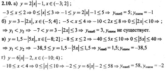 Ответ к задаче № 2.10 - Алгебра и начала анализа Мордкович. Задачник, гдз по алгебре 10 класс