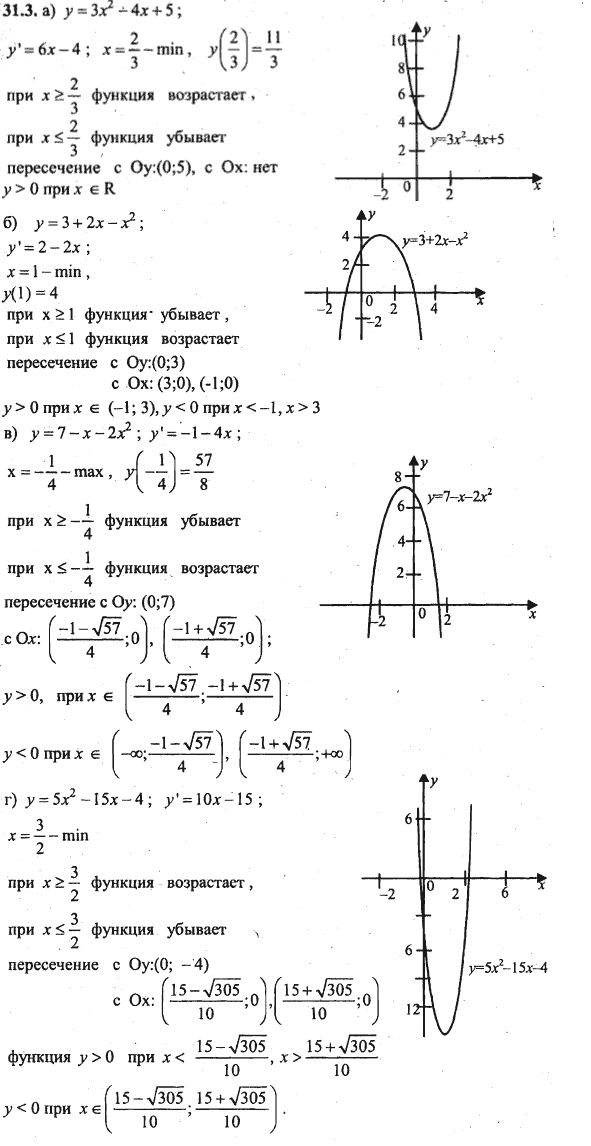 Ответ к задаче № 31.3 - Алгебра и начала анализа Мордкович. Задачник, гдз по алгебре 10 класс
