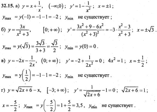 Ответ к задаче № 32.15 - Алгебра и начала анализа Мордкович. Задачник, гдз по алгебре 10 класс