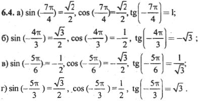 Ответ к задаче № 6.4 - Алгебра и начала анализа Мордкович. Задачник, гдз по алгебре 10 класс