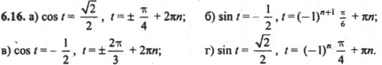 Ответ к задаче № 6.16 - Алгебра и начала анализа Мордкович. Задачник, гдз по алгебре 10 класс