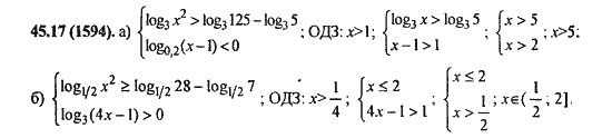 Ответ к задаче № 45.17(1594) - Алгебра и начала анализа Мордкович. Задачник, гдз по алгебре 11 класс