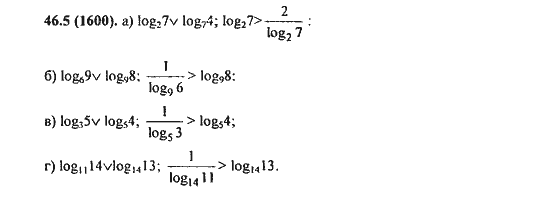Ответ к задаче № 46.5(1600) - Алгебра и начала анализа Мордкович. Задачник, гдз по алгебре 11 класс