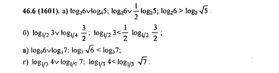 Ответ к задаче № 46.6(1601) - Алгебра и начала анализа Мордкович. Задачник, гдз по алгебре 11 класс