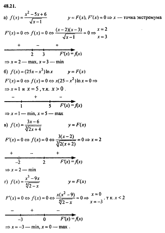 Ответ к задаче № 48.21 - Алгебра и начала анализа Мордкович. Задачник, гдз по алгебре 11 класс