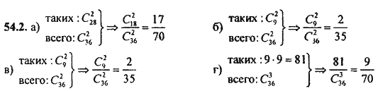 Ответ к задаче № 54.2 - Алгебра и начала анализа Мордкович. Задачник, гдз по алгебре 11 класс