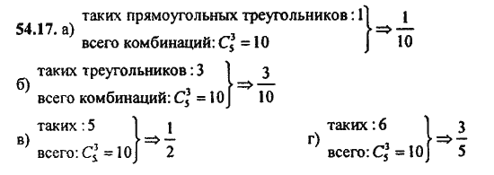 Ответ к задаче № 54.17 - Алгебра и начала анализа Мордкович. Задачник, гдз по алгебре 11 класс