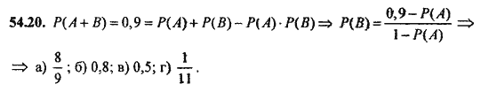 Ответ к задаче № 54.20 - Алгебра и начала анализа Мордкович. Задачник, гдз по алгебре 11 класс