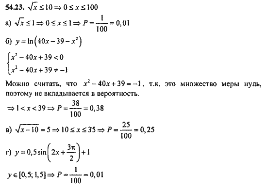 Ответ к задаче № 54.23 - Алгебра и начала анализа Мордкович. Задачник, гдз по алгебре 11 класс