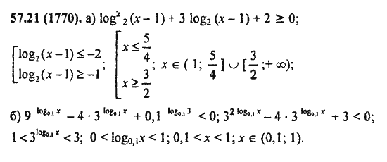Ответ к задаче № 57.21(1770) - Алгебра и начала анализа Мордкович. Задачник, гдз по алгебре 11 класс