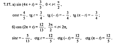 Ответ к задаче № 7.17 - Алгебра и начала анализа Мордкович. Задачник, гдз по алгебре 11 класс