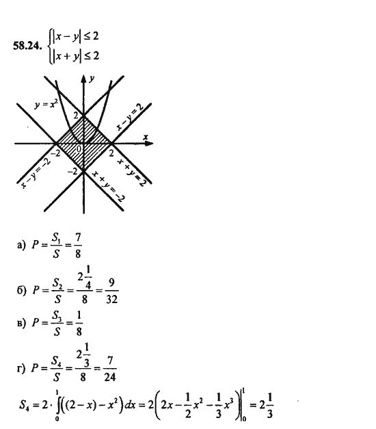 Ответ к задаче № 58.24 - Алгебра и начала анализа Мордкович. Задачник, гдз по алгебре 11 класс
