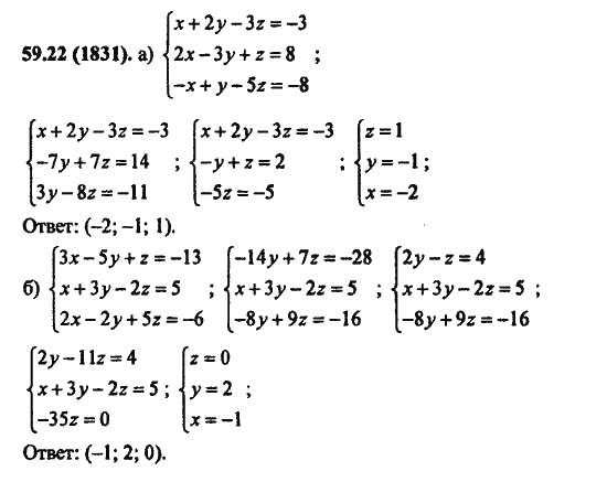 Ответ к задаче № 59.22(1831) - Алгебра и начала анализа Мордкович. Задачник, гдз по алгебре 11 класс