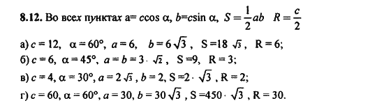 Ответ к задаче № 8.12 - Алгебра и начала анализа Мордкович. Задачник, гдз по алгебре 11 класс