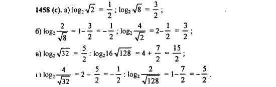 Ответ к задаче № 1458(c) - Алгебра и начала анализа Мордкович. Задачник, гдз по алгебре 11 класс