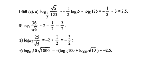Ответ к задаче № 1460(c) - Алгебра и начала анализа Мордкович. Задачник, гдз по алгебре 11 класс