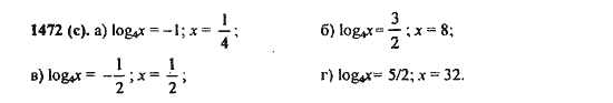 Ответ к задаче № 1472(c) - Алгебра и начала анализа Мордкович. Задачник, гдз по алгебре 11 класс