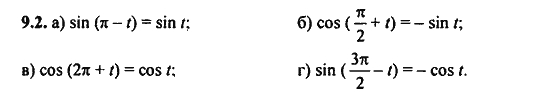 Ответ к задаче № 9.2 - Алгебра и начала анализа Мордкович. Задачник, гдз по алгебре 11 класс