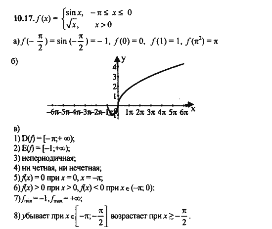 Ответ к задаче № 10.17 - Алгебра и начала анализа Мордкович. Задачник, гдз по алгебре 11 класс