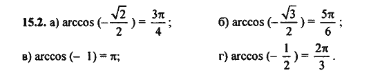 Ответ к задаче № 15.2 - Алгебра и начала анализа Мордкович. Задачник, гдз по алгебре 11 класс