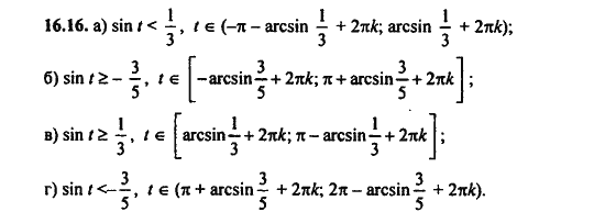 Ответ к задаче № 16.16 - Алгебра и начала анализа Мордкович. Задачник, гдз по алгебре 11 класс