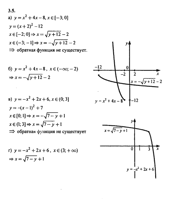 Ответ к задаче № 3.5 - Алгебра и начала анализа Мордкович. Задачник, гдз по алгебре 11 класс