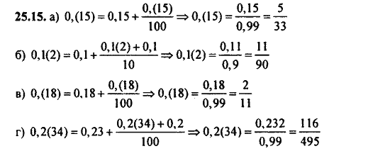 Ответ к задаче № 25.15 - Алгебра и начала анализа Мордкович. Задачник, гдз по алгебре 11 класс