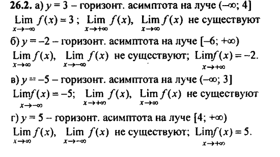 Ответ к задаче № 26.2 - Алгебра и начала анализа Мордкович. Задачник, гдз по алгебре 11 класс