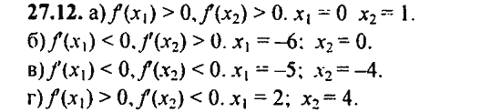 Ответ к задаче № 27.12 - Алгебра и начала анализа Мордкович. Задачник, гдз по алгебре 11 класс