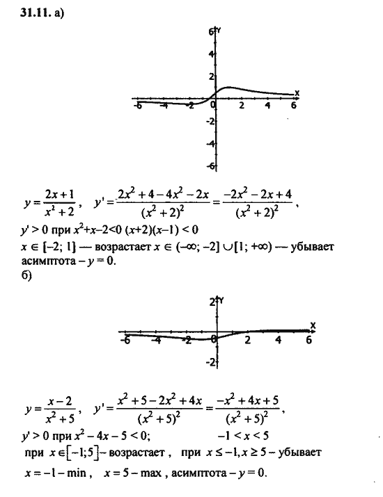 Ответ к задаче № 31.11 - Алгебра и начала анализа Мордкович. Задачник, гдз по алгебре 11 класс