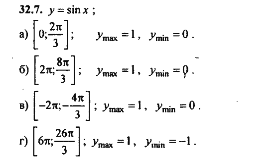 Ответ к задаче № 32.7 - Алгебра и начала анализа Мордкович. Задачник, гдз по алгебре 11 класс
