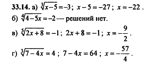 Ответ к задаче № 33.14 - Алгебра и начала анализа Мордкович. Задачник, гдз по алгебре 11 класс