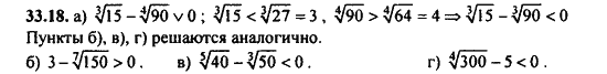 Ответ к задаче № 33.18 - Алгебра и начала анализа Мордкович. Задачник, гдз по алгебре 11 класс