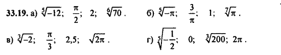 Ответ к задаче № 33.19 - Алгебра и начала анализа Мордкович. Задачник, гдз по алгебре 11 класс