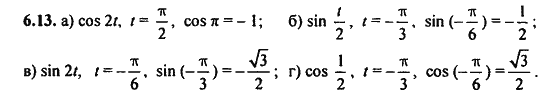 Ответ к задаче № 6.13 - Алгебра и начала анализа Мордкович. Задачник, гдз по алгебре 11 класс