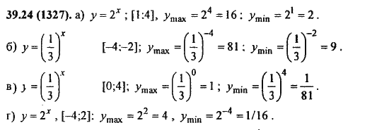 Ответ к задаче № 39.24(1327) - Алгебра и начала анализа Мордкович. Задачник, гдз по алгебре 11 класс