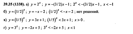 Ответ к задаче № 39.35(1338) - Алгебра и начала анализа Мордкович. Задачник, гдз по алгебре 11 класс