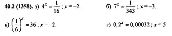 Ответ к задаче № 40.2(1358) - Алгебра и начала анализа Мордкович. Задачник, гдз по алгебре 11 класс