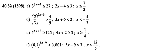 Ответ к задаче № 40.32(1398) - Алгебра и начала анализа Мордкович. Задачник, гдз по алгебре 11 класс