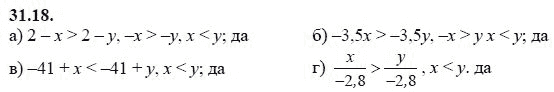 Ответ к задаче № 31.18 - А.Г. Мордкович, гдз по алгебре 8 класс