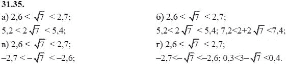 Ответ к задаче № 31.35 - А.Г. Мордкович, гдз по алгебре 8 класс