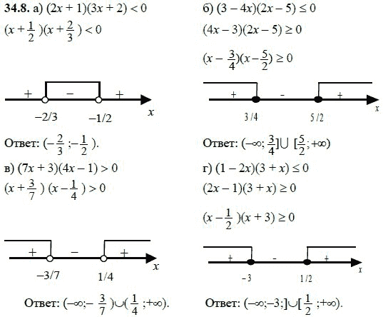 Ответ к задаче № 34.8 - А.Г. Мордкович, гдз по алгебре 8 класс